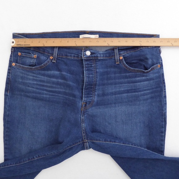 Levi's Wedgie Straight Jeans Size 22W Blue Wash High Rise Button Fly Women's - Picture 4 of 10